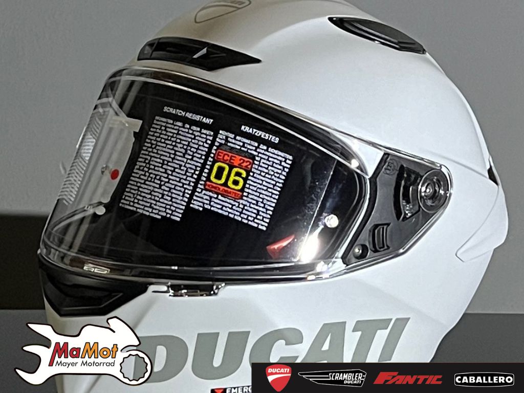 Integralhelm-Ducati Logo Weiß Unisex 