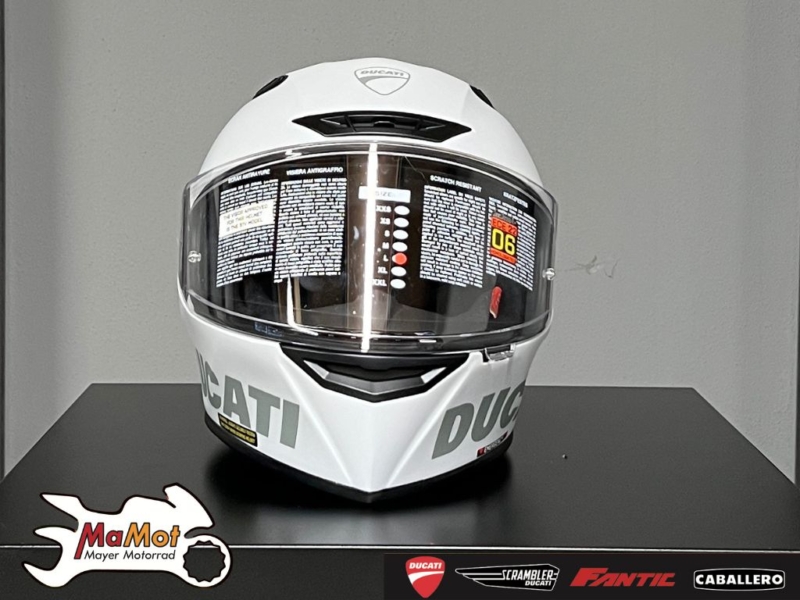 Integralhelm-Ducati Logo Weiß Unisex