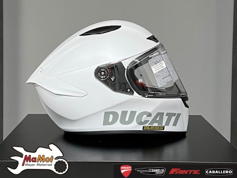 Integralhelm-Ducati Logo Weiß Unisex