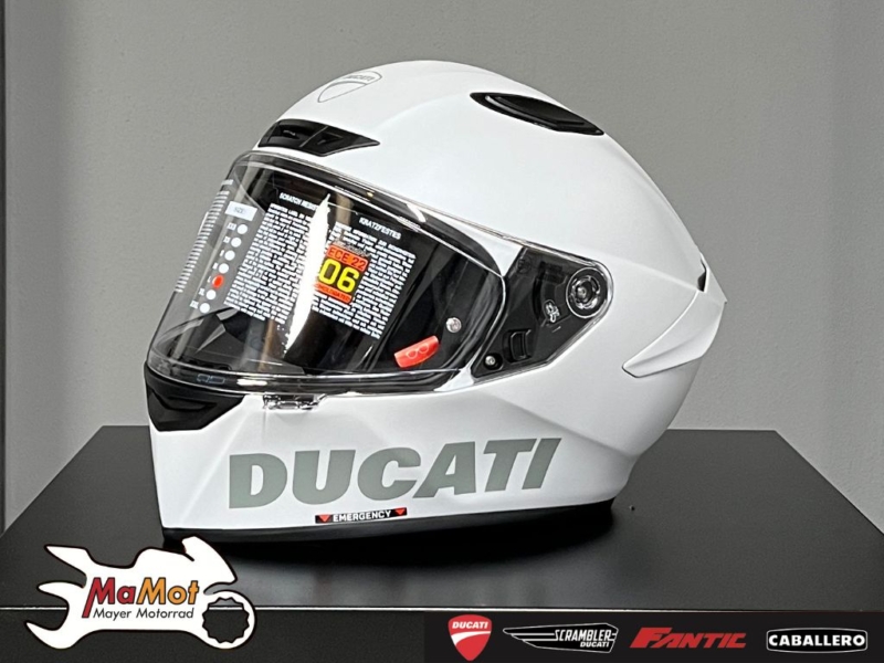 Integralhelm-Ducati Logo Weiß Unisex