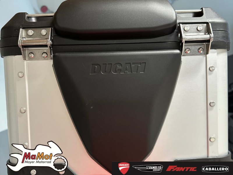 DUCATI DESERTX mit Aluminium Seitenkoffer und Top Case